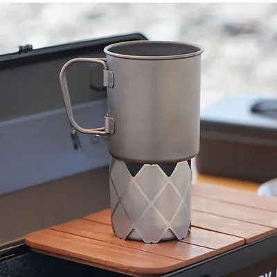 Camping Alcohol Stove Windscreen Stainless Steel Outdoor Stove Windscreen Portable Alcohol Stove Rack for Outdoor Camping Hiking