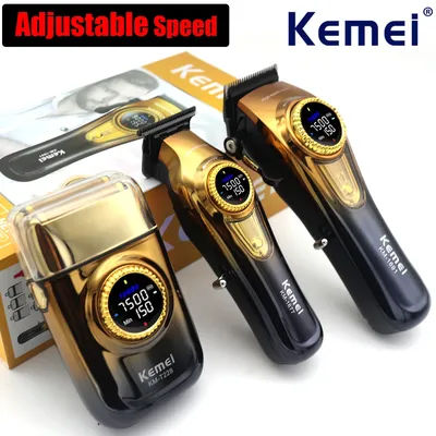 Kemei 1691 1677 T228 Kit Rechargeable Barber Hair Clippers Electric Cordless Hair Trimmer Professional Men Hair Cutting Machine