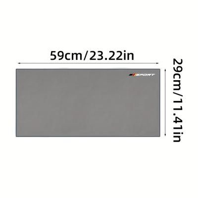 TEMU Ultra-absorbent Microfiber Car Cleaning Towel - Reusable & Washable For Paint, Glass, And Mirrors, 23x11 Inches, Gray With White Border, Auto Detailing Essential