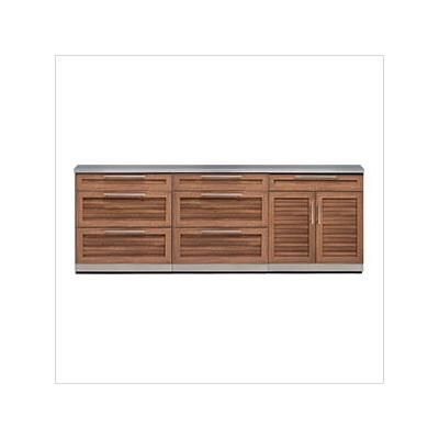 NewAge Outdoor Kitchens Grove 4-Piece Outdoor Kitchen Set with Countertops and Covers