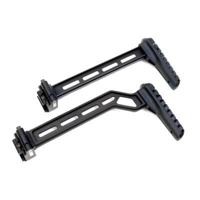 A3 Industries Modular Folding Stock Picatinny 1913 Hinge Mount 6.25In Straight Extension Arm Polymer Butt-Plate With Magpul v1 Rubber Butt-Pad Black