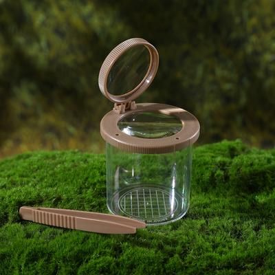 TEMU Portable Insect Observation Jar With Magnifying Glass, 4x Outdoor Student Science Experiment Bug Box