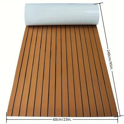 TEMU Eva Foam Boat Deck Sheet With Anti-slip Self-adhesive Boat Floor Mat, Durable And Easy Diy Eva Floor, Suitable Or Yacht Deck - Uv Protection, Shock Absorption Function