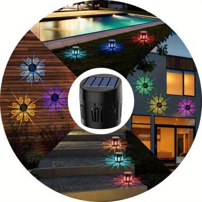 TEMU 4pcs Solar Fence Lights Outdoor For Home Yard Pathway Decoration, Solar Led Peacock Projector Decorative Light For Summer, Graduation Season, Day, Easter Gift