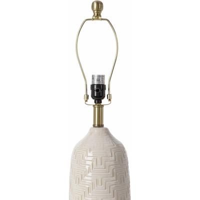 Bruckberg 25"H x 13"W x 13"D Modern Off White/Beige/Metallic Gold Table Lamp - Boutique Rugs