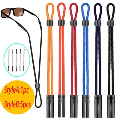 1/5 pièces Cordon de maintien pour lunettes de sport et de lecture, pour hommes et femmes, avec boucles réglables