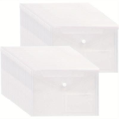 TEMU A5 Plastic Wallets With Popper-40 Pack A5 Folder Plastic Folders Document Files Document Wallet Popper Wallet Envelope Folders Pockets