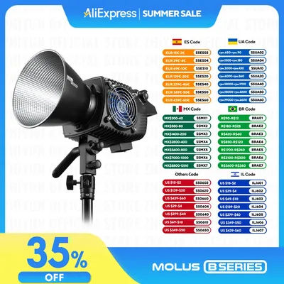 ZHIYUN Official MOLUS B Series COB Light Bi-Color Video Lights Bluetooth Control Photography