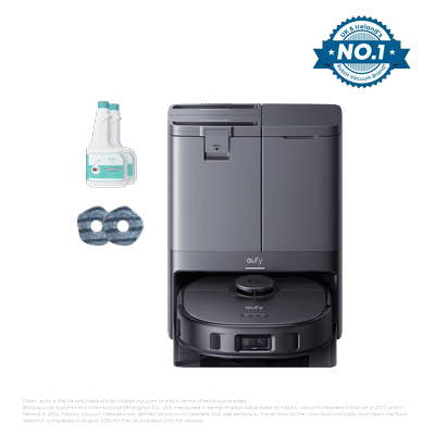 eufy X10 Pro Omni + 2 bottles of eufy Floor Cleaning Solution+2 Washable Vacuum Mop Cloths