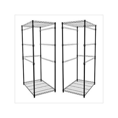 MonsterRax 2 x Storage Bin Rack (Black)