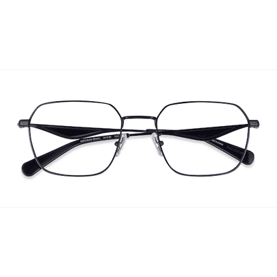 Unisex s square Satin Black Metal Prescription eyeglasses - Eyebuydirect s Coach HC5186