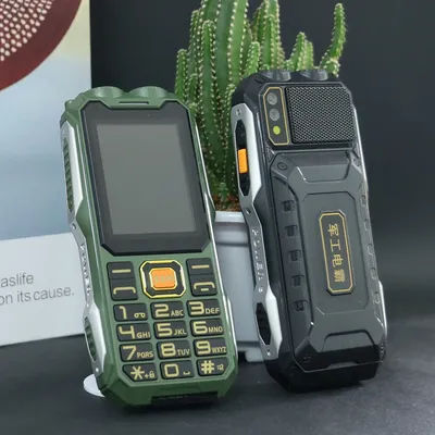 Tough Outdoor Phone 2.4" Display SOS Dial Big Button Dual SIM Power Bank Dual LED Torch Super Loud Sound Long Standby GSM Mobile