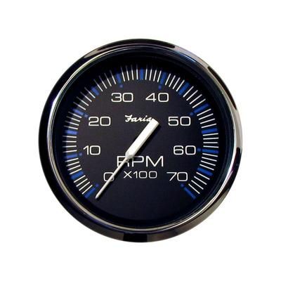 Faria Beede Instruments Chesapeake Black SS 4" Tachometer - 7000 RPM Gas - All Outboards 33718