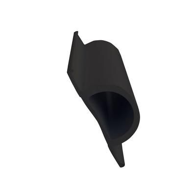 Dock Edge Standard "D" PVC Profile - 16' Roll - Black 1193-F