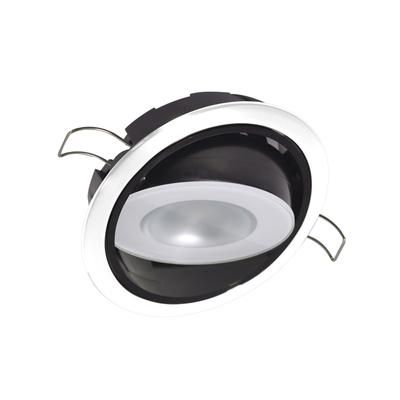 Lumitec Mirage 305 Lumens LED Positionable Down Dimming Light w/ Bezel White Bezel Spectrum RGBW 115127