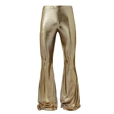 Retrò Vintage Anni '70 Anni '80 Pantaloni a zampa d'elefante Pantaloni a zampa Disco Vernice in lattice lucido Metallico A quadri Costume Per uomo Halloween Carnevale Parata dell'Orgoglio Mese