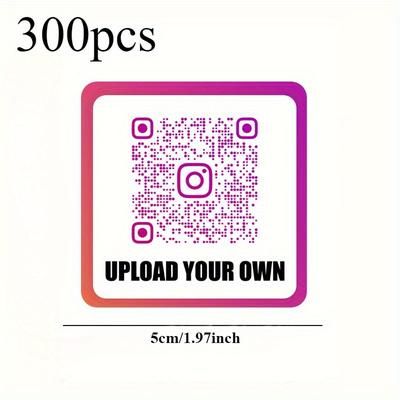 TEMU 20pcs/100pcs/300pcs/800pcs Sheets Of 1.97 Inch Your Personalized Instagram Stickers With Text, Name, Picture And