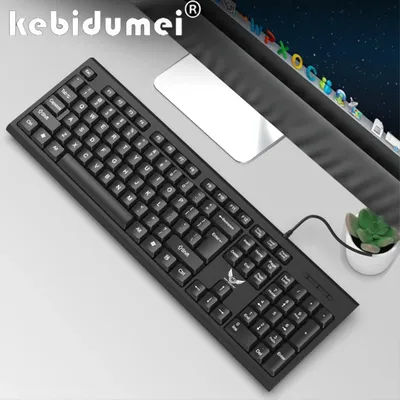 USB Wired Keyboard 104 Keys Computer Keyboard Waterproof Portable Gaming Keyboard Ergonomics Keyboard For PC Windows Mac OS