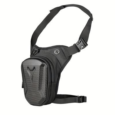 TEMU 1pc Motorcycle Adjustable Waist Pack - Tactical Leg Bag With Double Zipper Pockets, Stretchable Strap & For Off-road Biking, Hiking, Tactical Leg Pack | Secure Storage, Motorcycle Gear