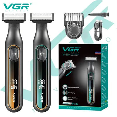 VGR 360 Hair Trimmer Waterproof Household Rechargeable Adjustable Hair Trimmer Full Body Washable Reciprocating Men's Trimmer