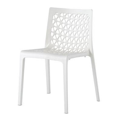 Set of 4 Milan Stackable Outdoor Dining Chairs by Lagoon in White