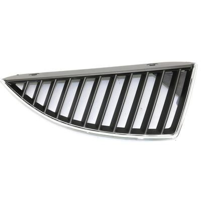 ReplaceXL Grille Assembly Plastic Chrome Shell with Silver Black Insert Grille, Passenger Side, 1-year unlimited-mileage warranty M070315
