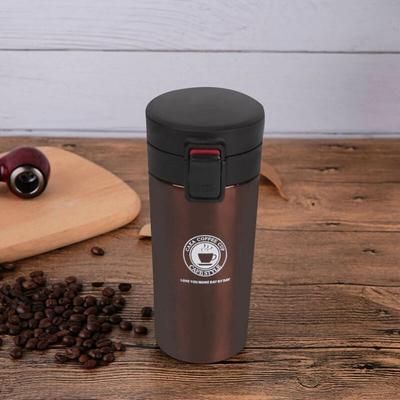 TEMU 380ml Travel Mug, Insulated Coffee Cup, Reusable Coffee Cup, Vacuum Insulation Stainless Steel For Hot And Cold Water, Coffee, Tea (brown)