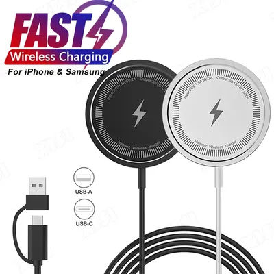 Magnetic Wireless Charger For iPhone 15 14 13 12 11 Pro Max USB Type C Quick Charging For Samsung