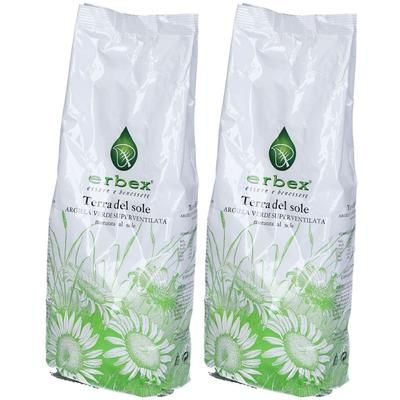Erbex® Argilla Verde Superventilata Set da 2 2x1000 g Polvere