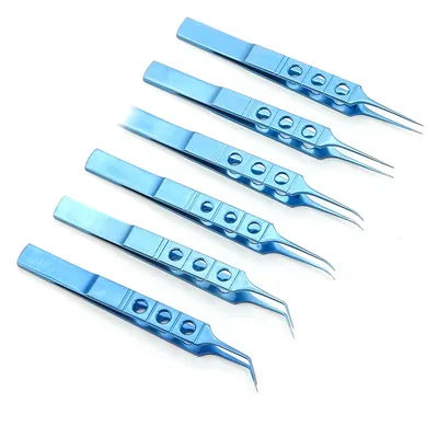 1pcs Titanium Hair planting Tweezers Platforms 10.5cm Ophthalmic Dental Forceps