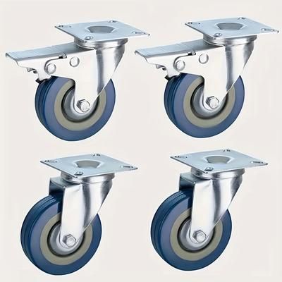 TEMU 3 Inch Swivel Casters With Brakes - Ideal For Furniture, Delivery Carts, Medical Equipment, And Tools - Smooth Rotation,