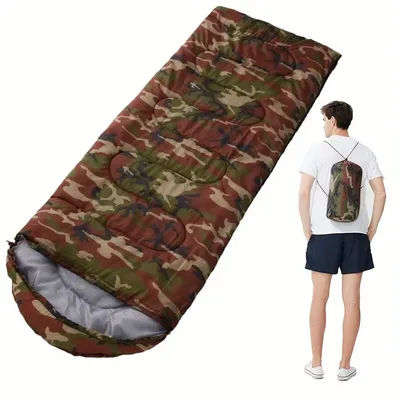 Emergency Sleeping Bag Adult Outdoor Spring and Autumn Adult Men and Women Thick Warm Portable Camping Single