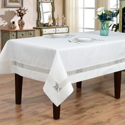 TEMU A Beautifully White Lace Tablecloth - Home Decor, Dining Rooms, Kitchens, Outdoor Picnics, And Wedding Party Setups.