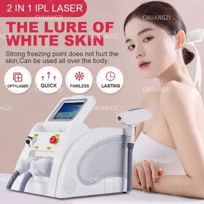 2 in 1 Ipl Laser Tattoo Remov Laser Machie 2025 NEW CE Certified OPT ND YAG Laser Hair Remover Machine