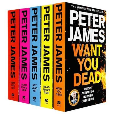 TEMU Roy Grace Series Books 6-10 Collection Set By Peter James (set 2) (dead Like You, Dead Man's Grip, Not Dead Yet, Dead Man's Time & Want You Dead)