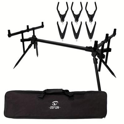 TEMU Jsfun Adjustable Retractable Carp Fishing Rod Stand Holder, Fishing Rod Pod Set, Jsfun