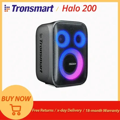 Tronsmart-Haut-parleur Halo 200 avec système audio à 3 voies, haut-parleur de fête karaoké,