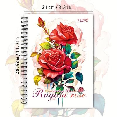 TEMU Tlenpo Adult Coloring Book For Women - 8.3x11.2 Inch Relax & Anxiety Relax Art Book With Intricate Floral Designs, Birthdays, Holidays, Back To School Gifts, Coloring Books For Adults