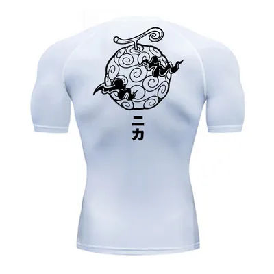 Graphic Short Sleeve Compression Shirt for Men Summer Athletic Quick Dry Tshirt Gym Workout Running Tees Tops Sporty Baselayers