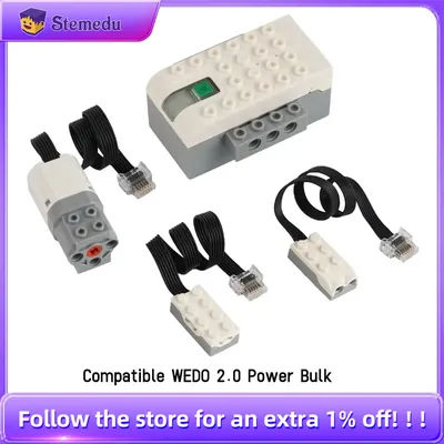 MOC Buiding Blocks Power Bulk Compatible with WEDO 2.0 EV3 20841 20844 45300 19071 Technical Hub/Medium Motor/Tilt/Motion Sensor