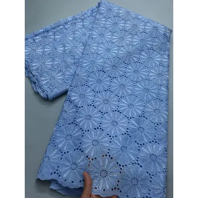 Nigerian Swiss Voile Cotton Fabric Lace African Lace Fabric with Stones Evening Party Dresses For Women High Quality2.5yards4200
