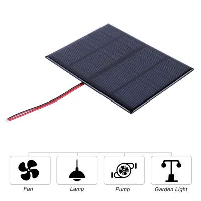 3W 12V Mini Small Solar Panel 0-125MA DIY Polysilicon Solar Epoxy Cell Charger with Cable for 9-12V Battery/Mobile Phone