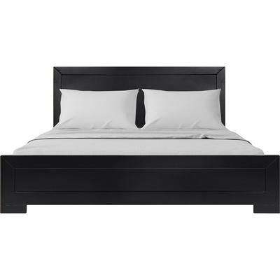 Oxford Platform Bed, Walnut, Twin by Camden Isle in Black (Size TWIN)