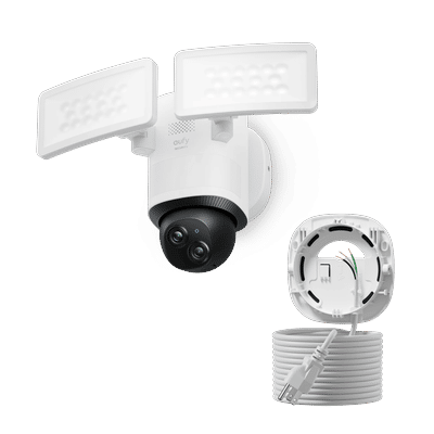 eufy Floodlight Camera E340 with AC Cable White