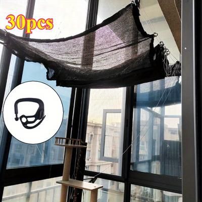 TEMU 30 Sunshade Hooks, Shade Net Clips, Fixed Canvas Hooks Suitable For Agricultural And Outdoor Yard Shading Nets, Christmas And Halloween Decorative Backdrops, Adjustable , Easy To Store