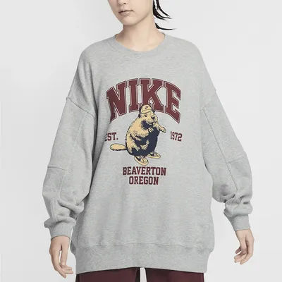 Nike Official Sportswear Women's Round Neck Printed Pattern Sweatshirt HV1742-063