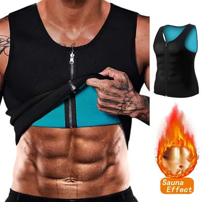 Men Exercise T-shirts Sauna Effect Training Vest Sports Tops Fitness Slimming Weight Loss Clothes Compression Sportswear Workout