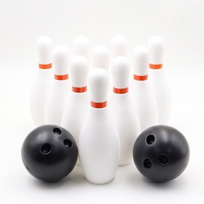 TEMU Large Classic White Bowling Set For - Includes 10 Pins & 2 Balls, Durable Pe Material, Ideal For Indoor & Outdoor Play, Beginners To Advanced Players, Bowling Set For Kids