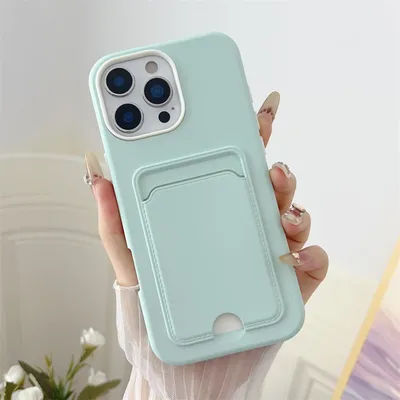 2in1 Card Holder Slot Wallet Photo Pocket Case For iPhone 16E 16 15 14 Plus 13 12 11 Pro Max Matte TPU+PC Shockproof Clear Cover