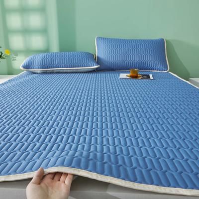TEMU 1pc Ice Latex Cooling Mattress Topper - Hypoallergenic, Machine Washable, Breathable Summer Bedding For Air-conditioned Rooms & Family Bedrooms, Mixed Colors
